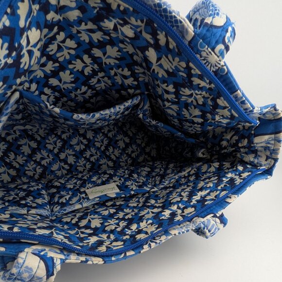 Vera Bradley Mandy Blue Lagoon zip top tote - Picture 3 of 6